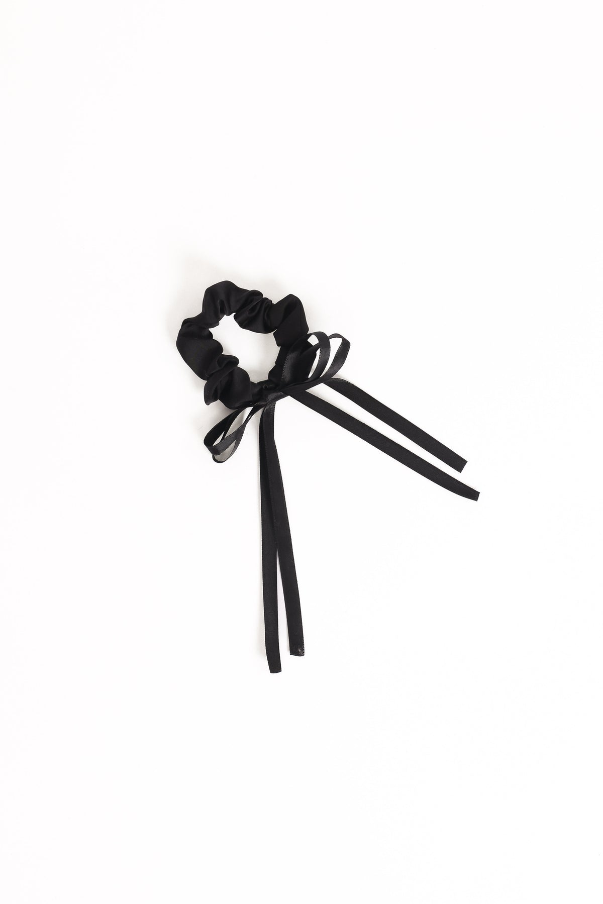 Rosemarie Bow Scrunchie - Black