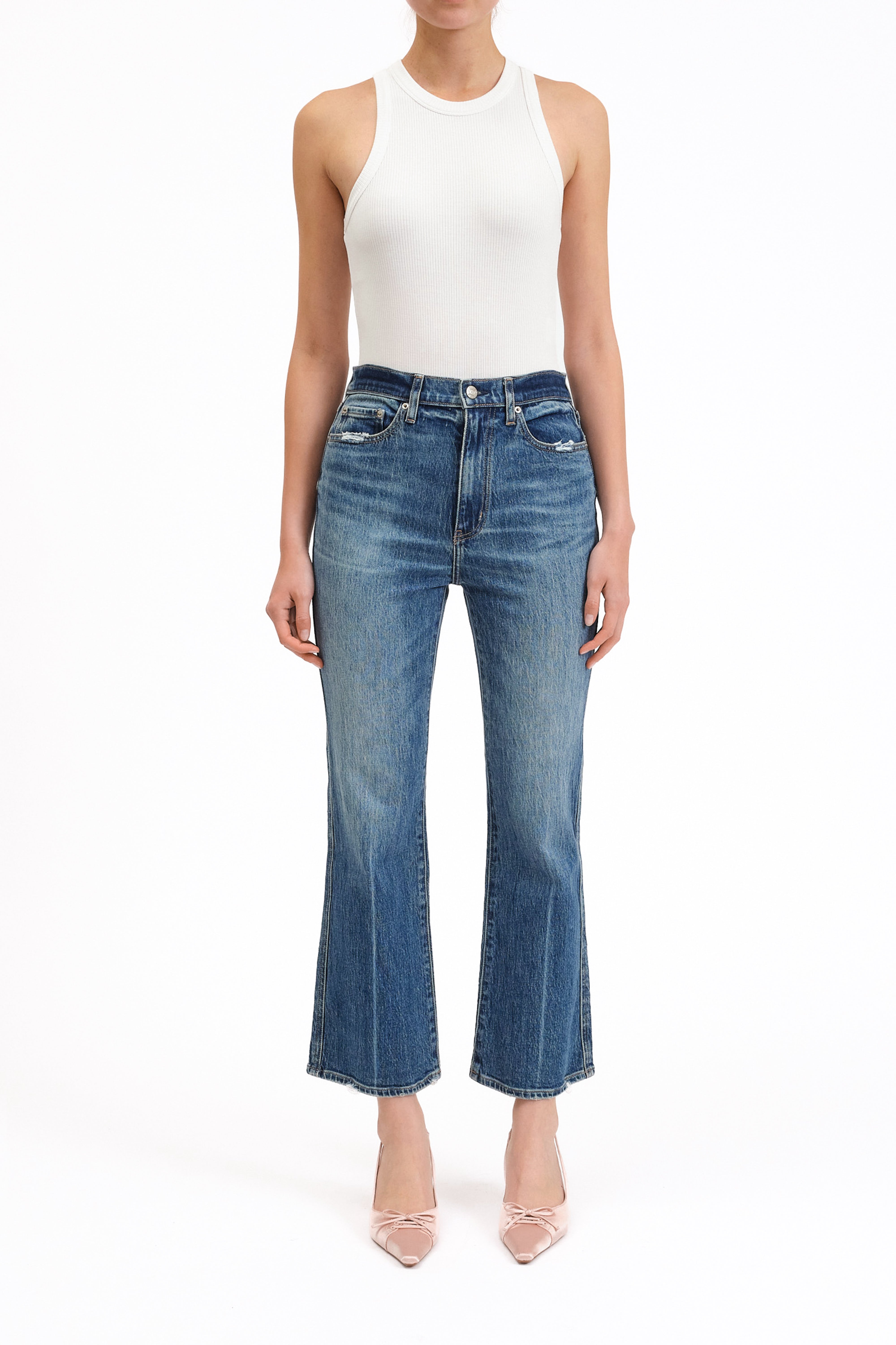 Soho High Rise Ankle Flare Jean - Rush Hour