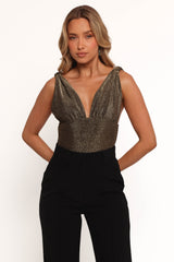 Savannah Bodysuit - Black Light Gold