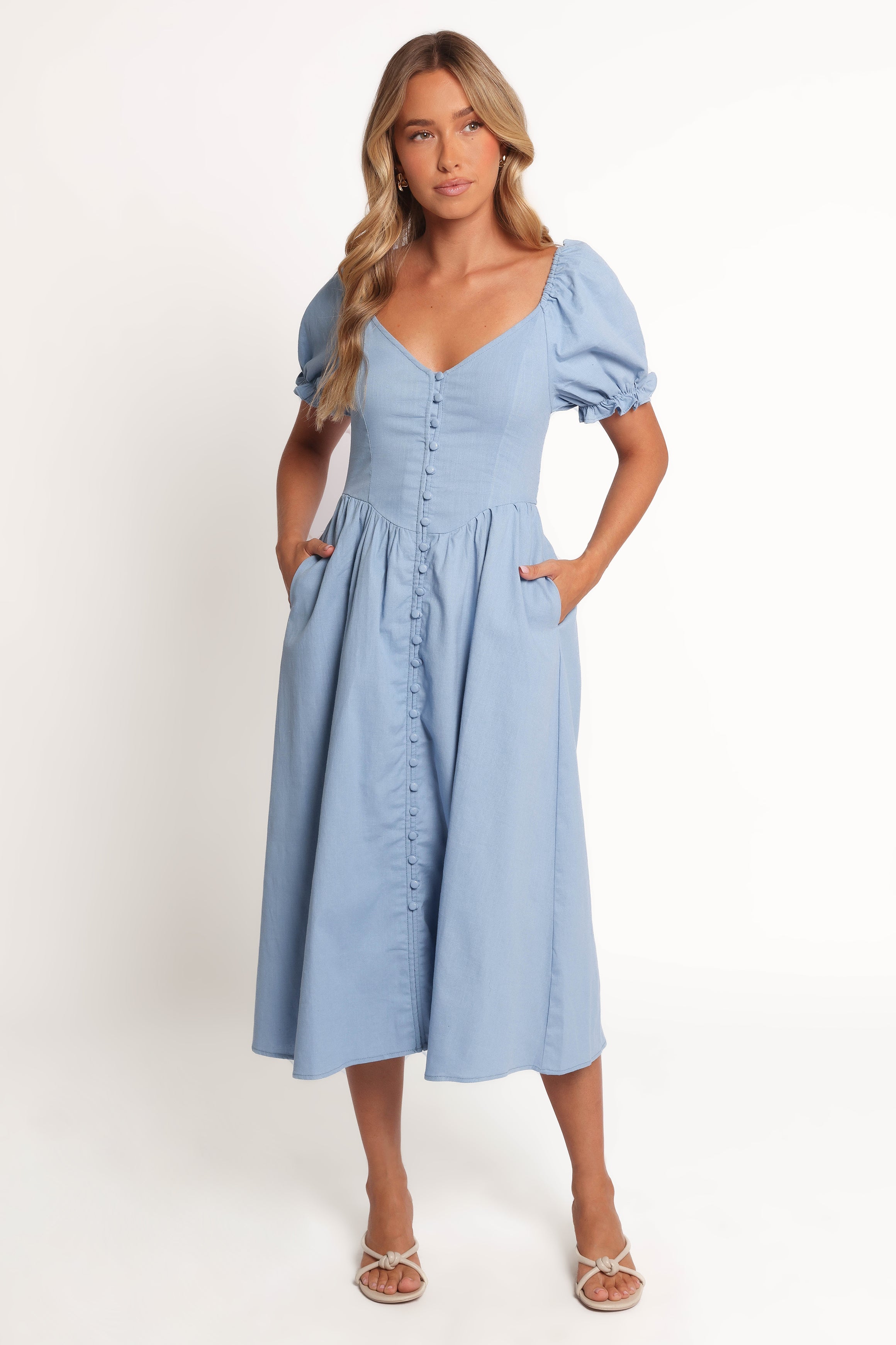 Serenade Midi Dress - Blue