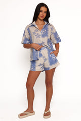 Shellie Shorts - Blue Dahlia