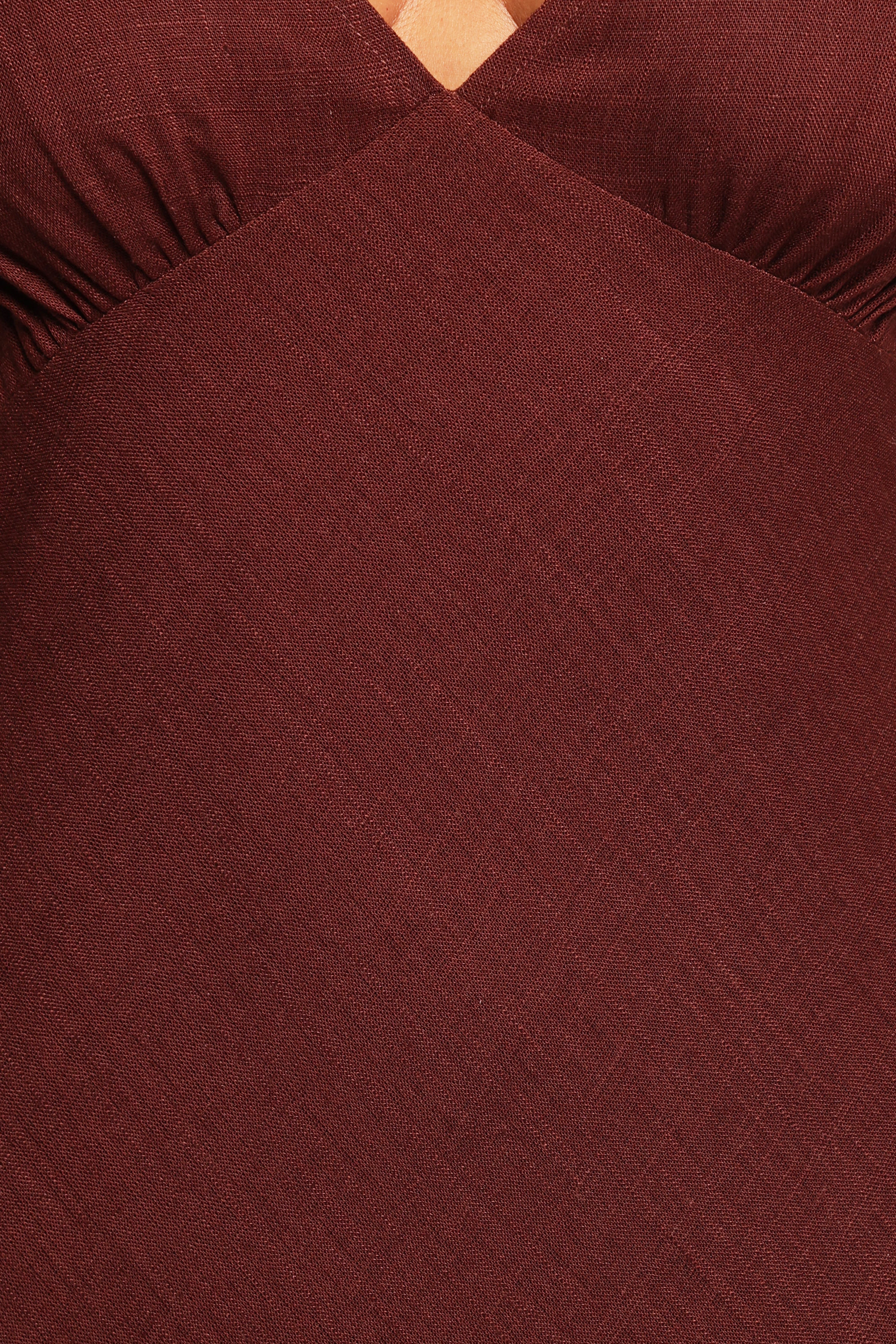 Shyla Midi Dress - Brown