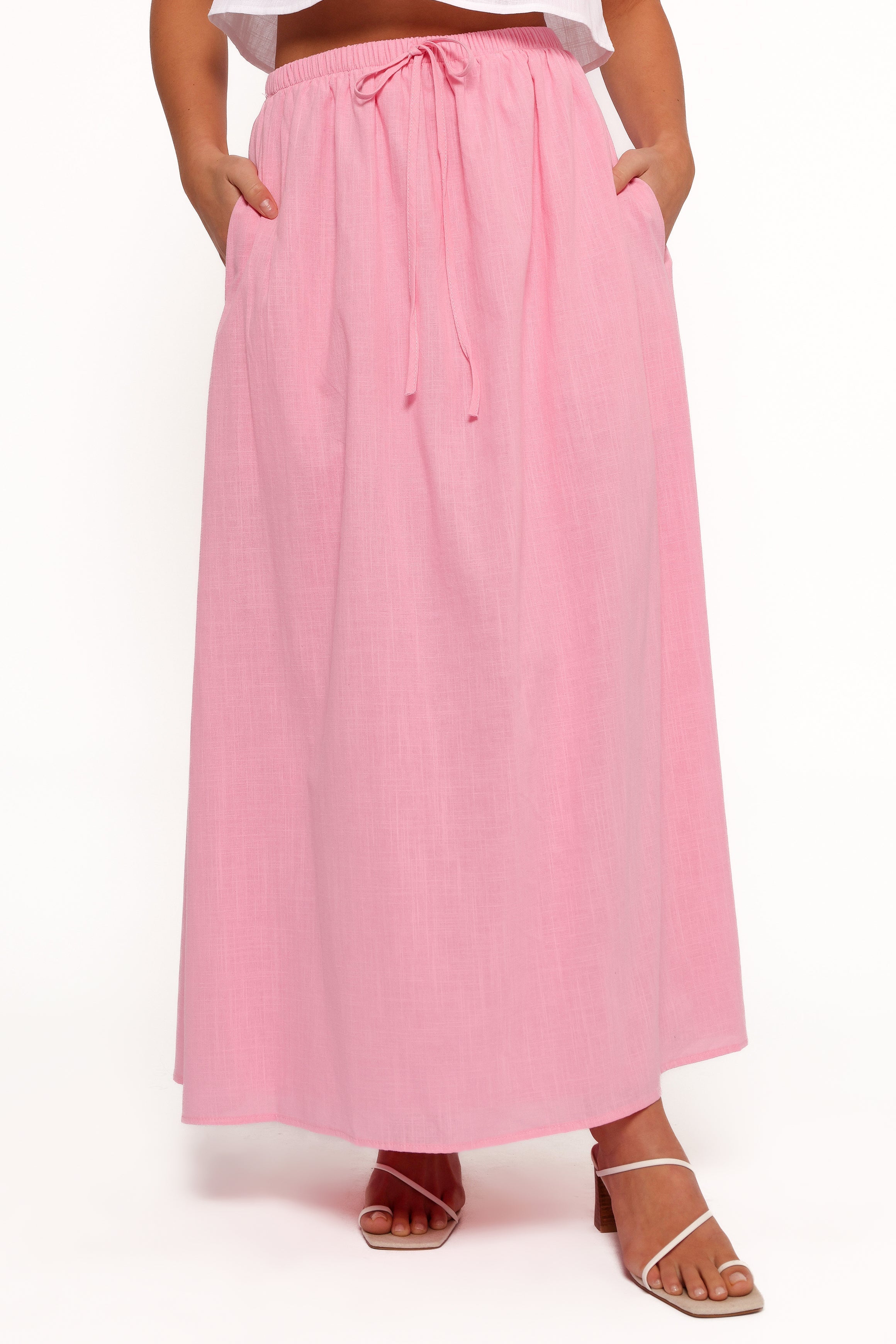 Simone Skirt Set - White Pink