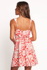 Sloan Mini Dress - Red Print