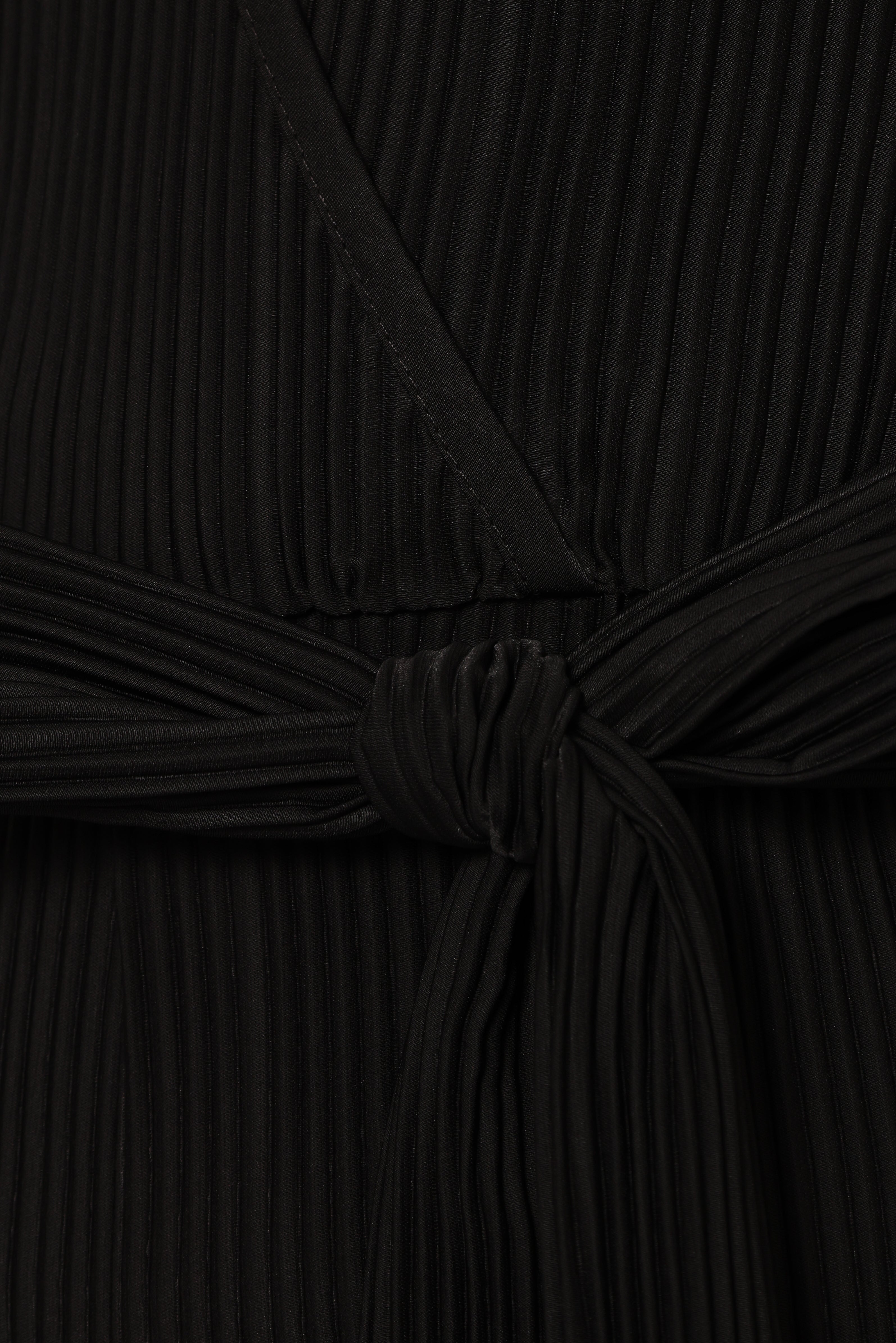 Solange Plisse Jumpsuit - Black