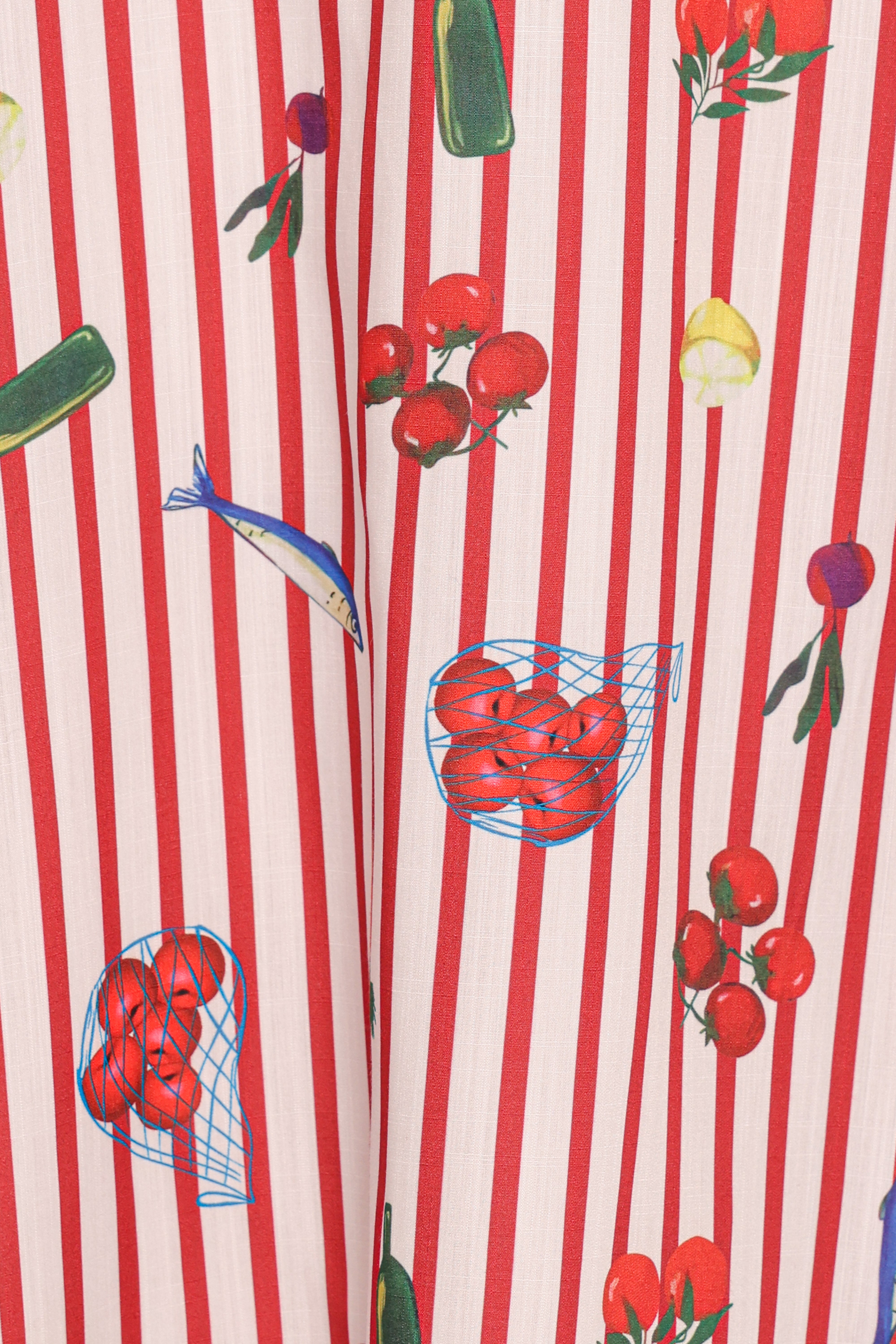 Soph Strapless Maxi Dress - Red Picnic Stripe