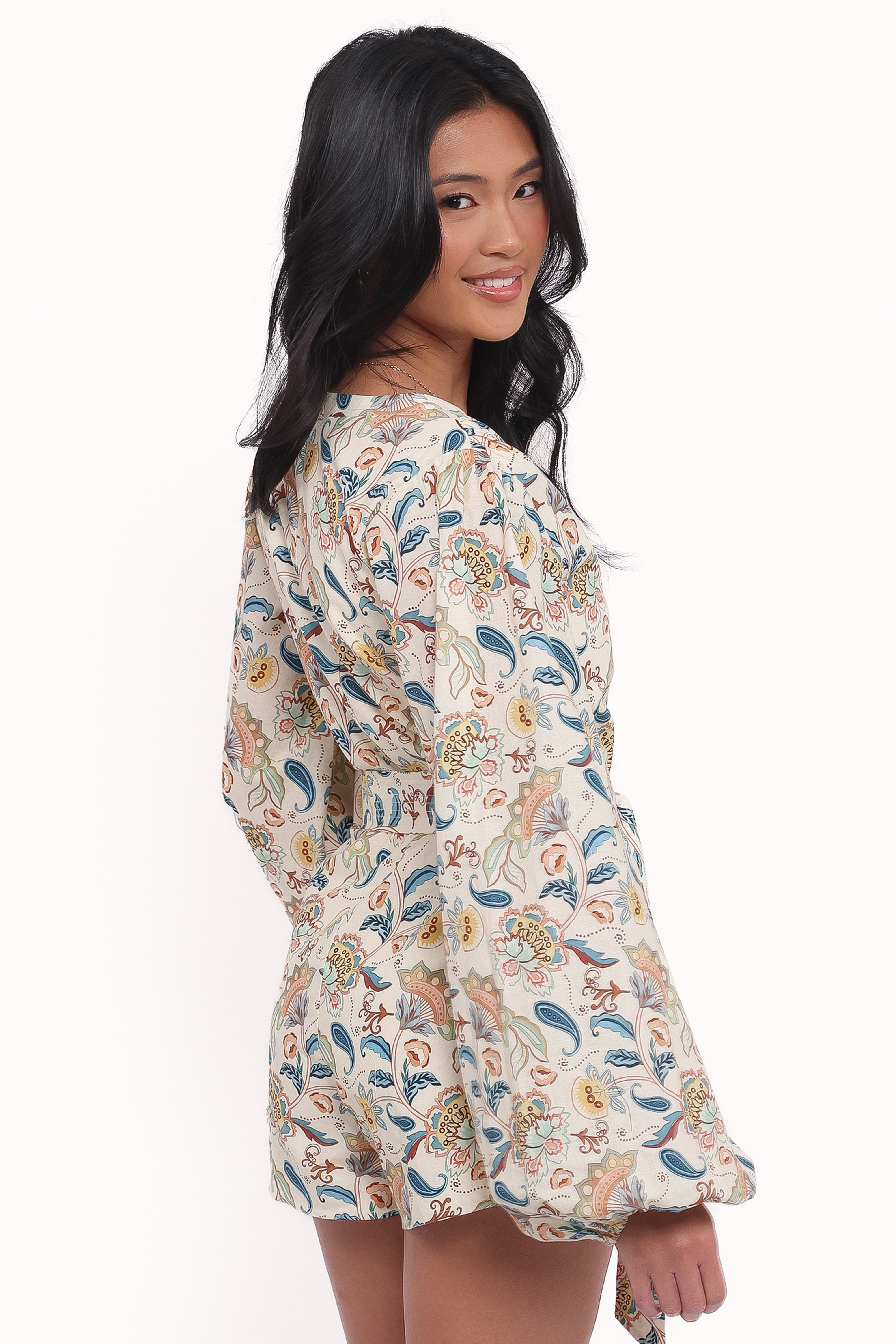 Soul Belted Romper - Paisley