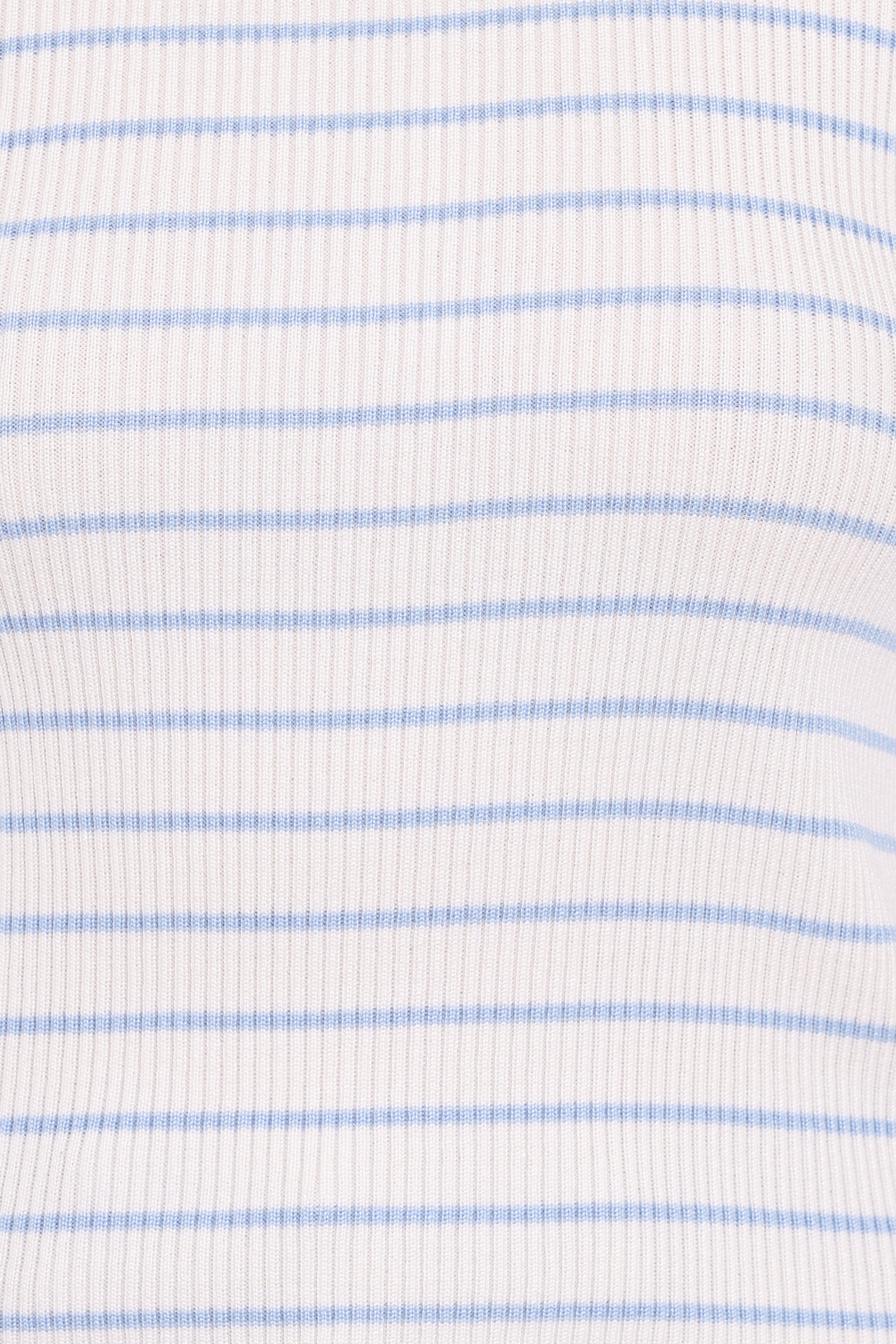Stacie Ribbed Knit Top - Light Blue Stripe