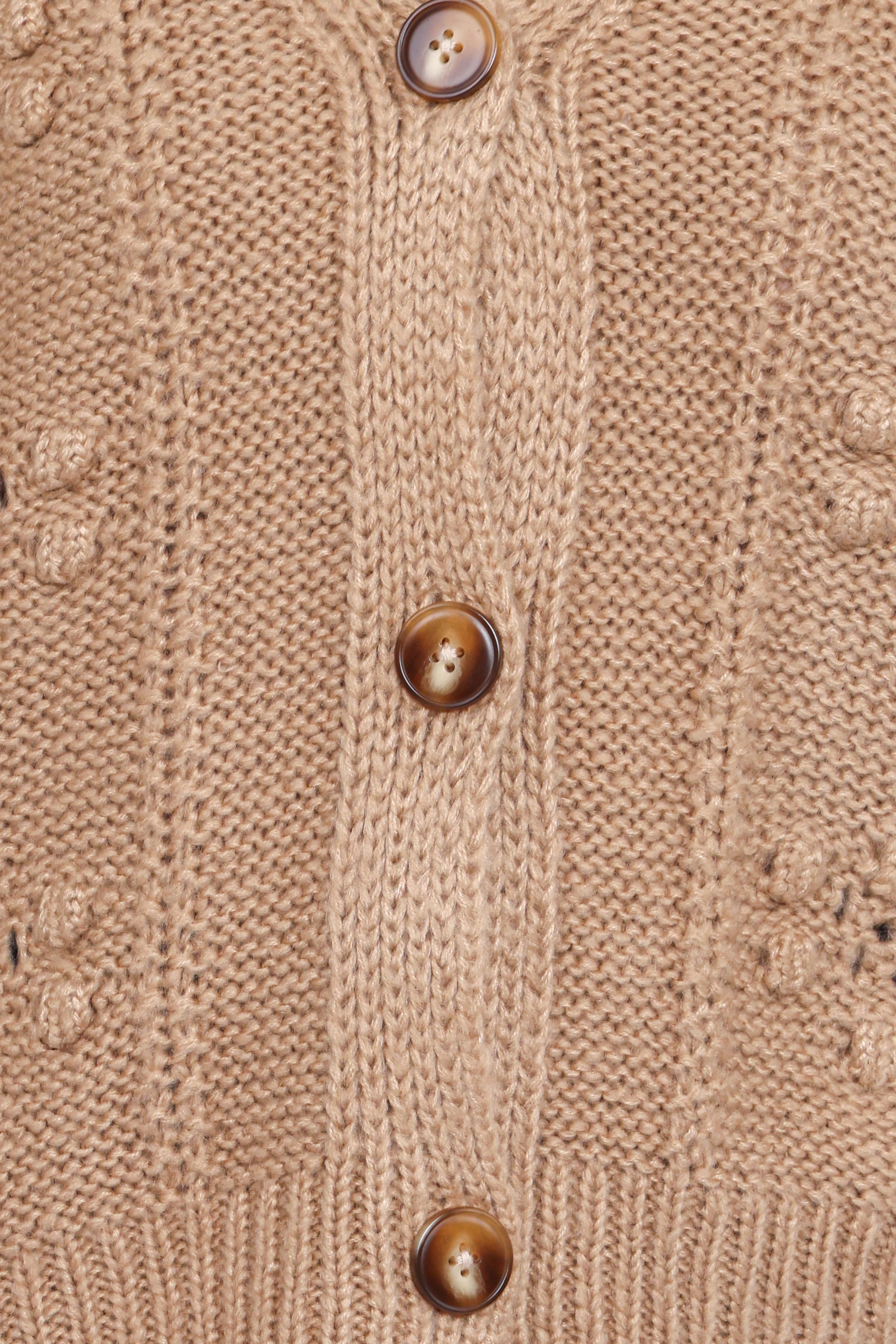 Melody Textured Button Up Cardigan - Mushroom