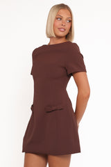 Tanis Mini Dress - Brown