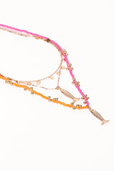 Tatiana Necklace - Gold/Multi