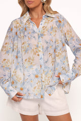 Adalee Top - Blue Floral