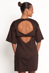 Thorne Mini Dress - Chocolate