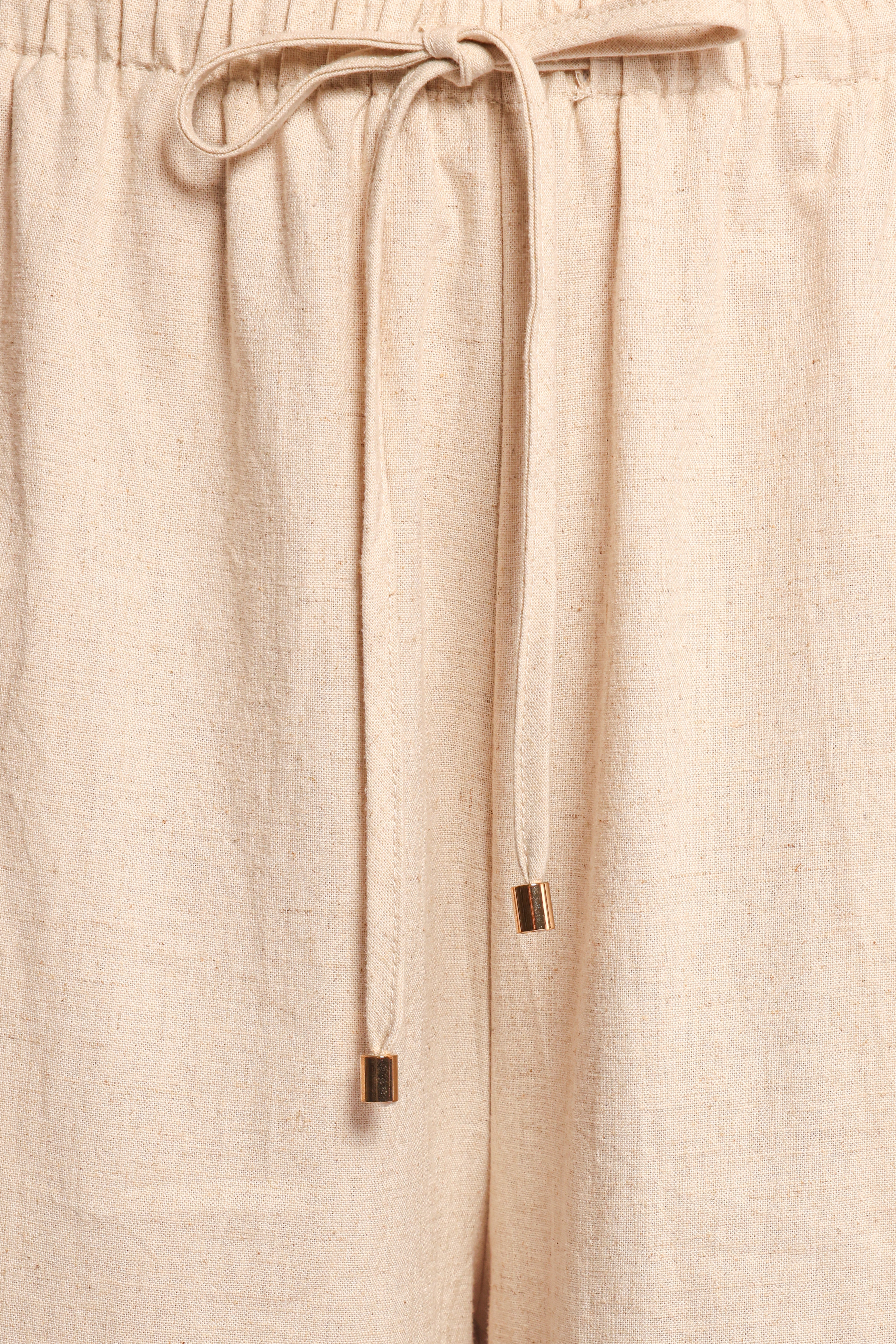 Trula Wide Leg Pant - Oatmeal