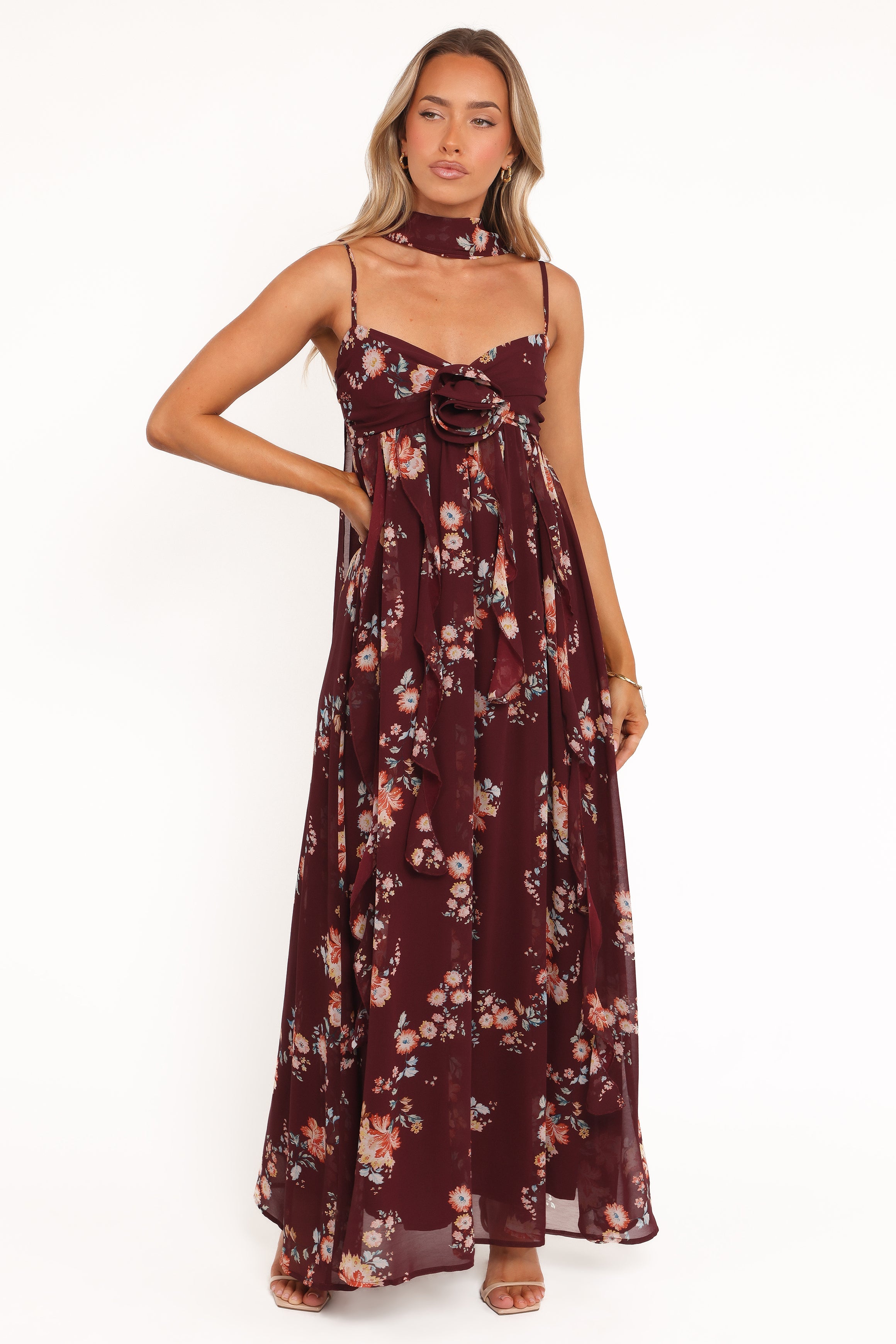 Tully Maxi Dress - Berry Floral