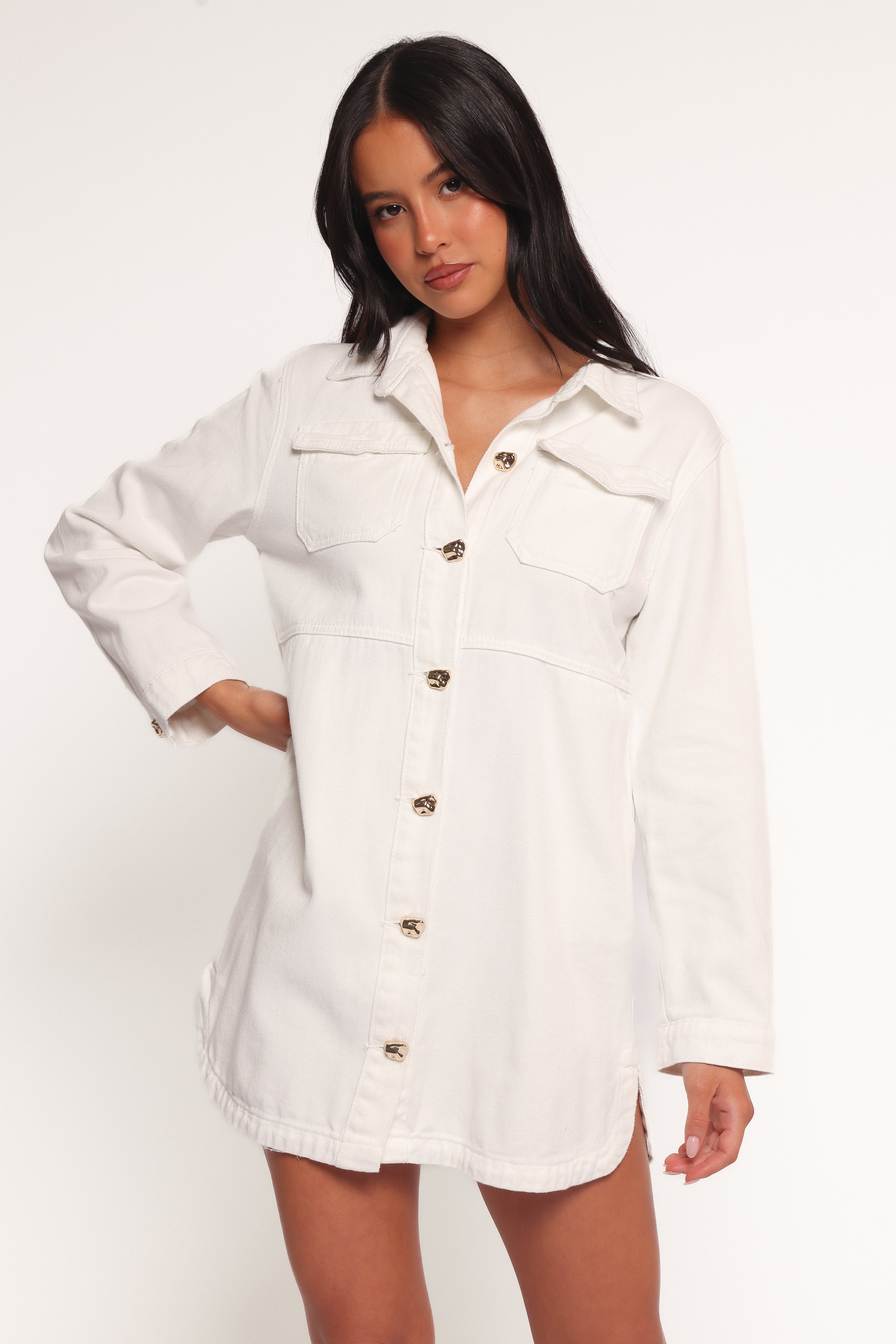 Turner Denim Dress - White Denim