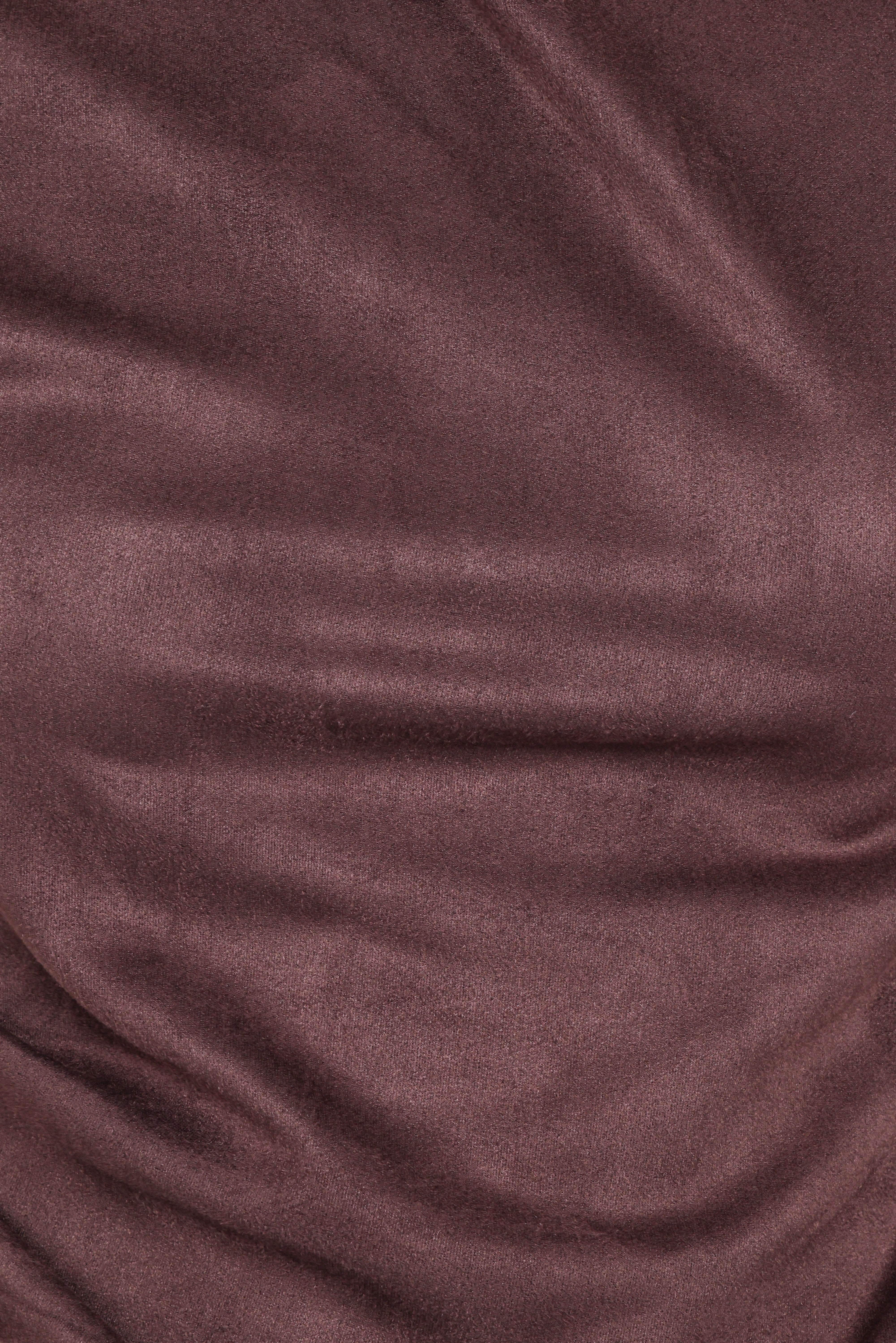 Vaila Suede Off Shoulder Top - Chocolate