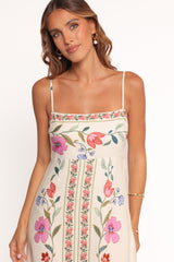 Vesta Midi Dress - Pink Multi