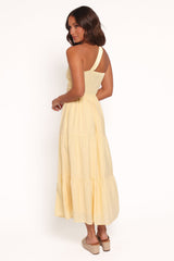 Vinny One Shoulder Maxi Dress - Yellow