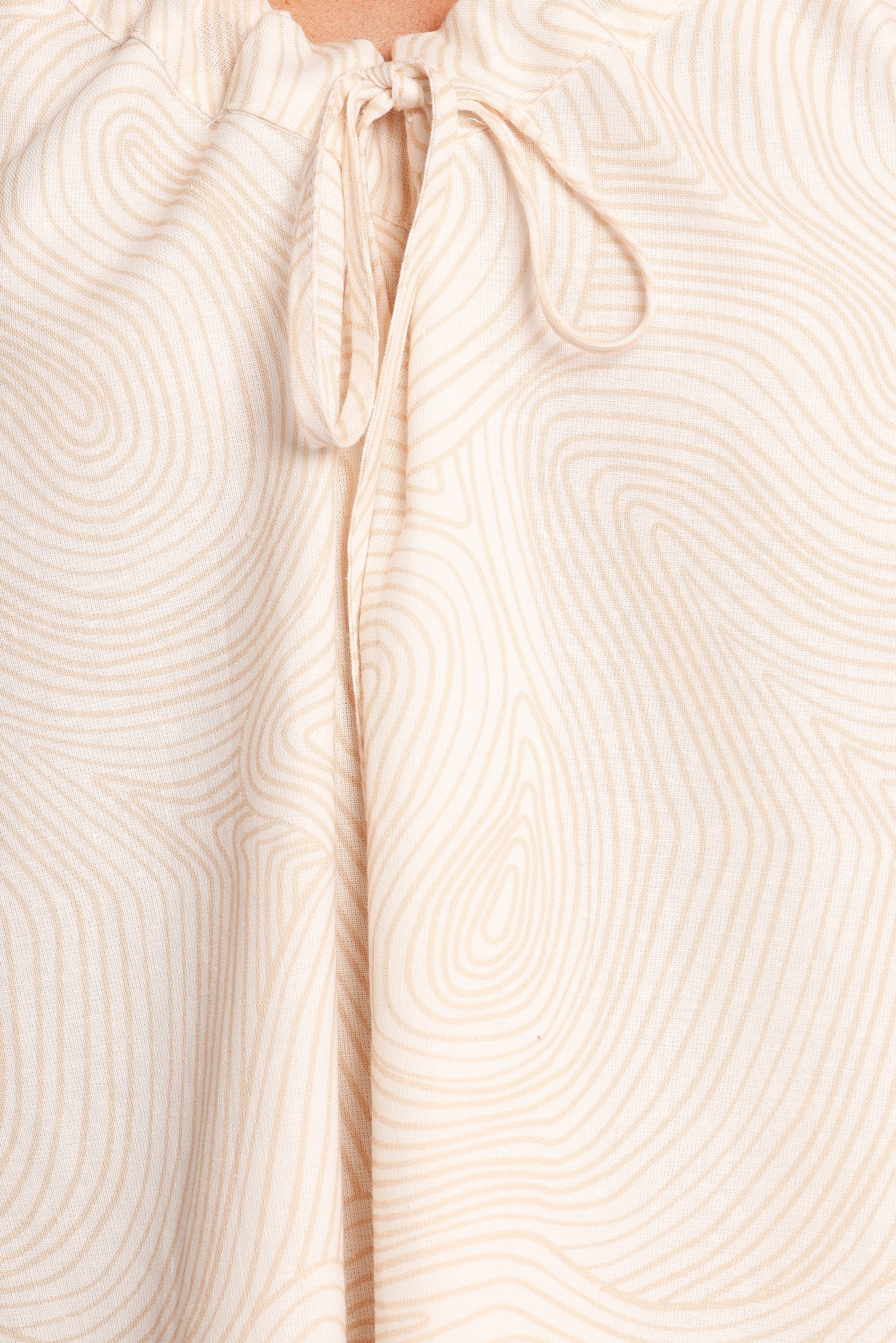Walker Smock Mini Dress - Tan Swirl