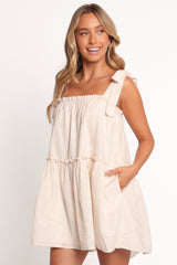 Wells Mini Dress - Tan Swirl