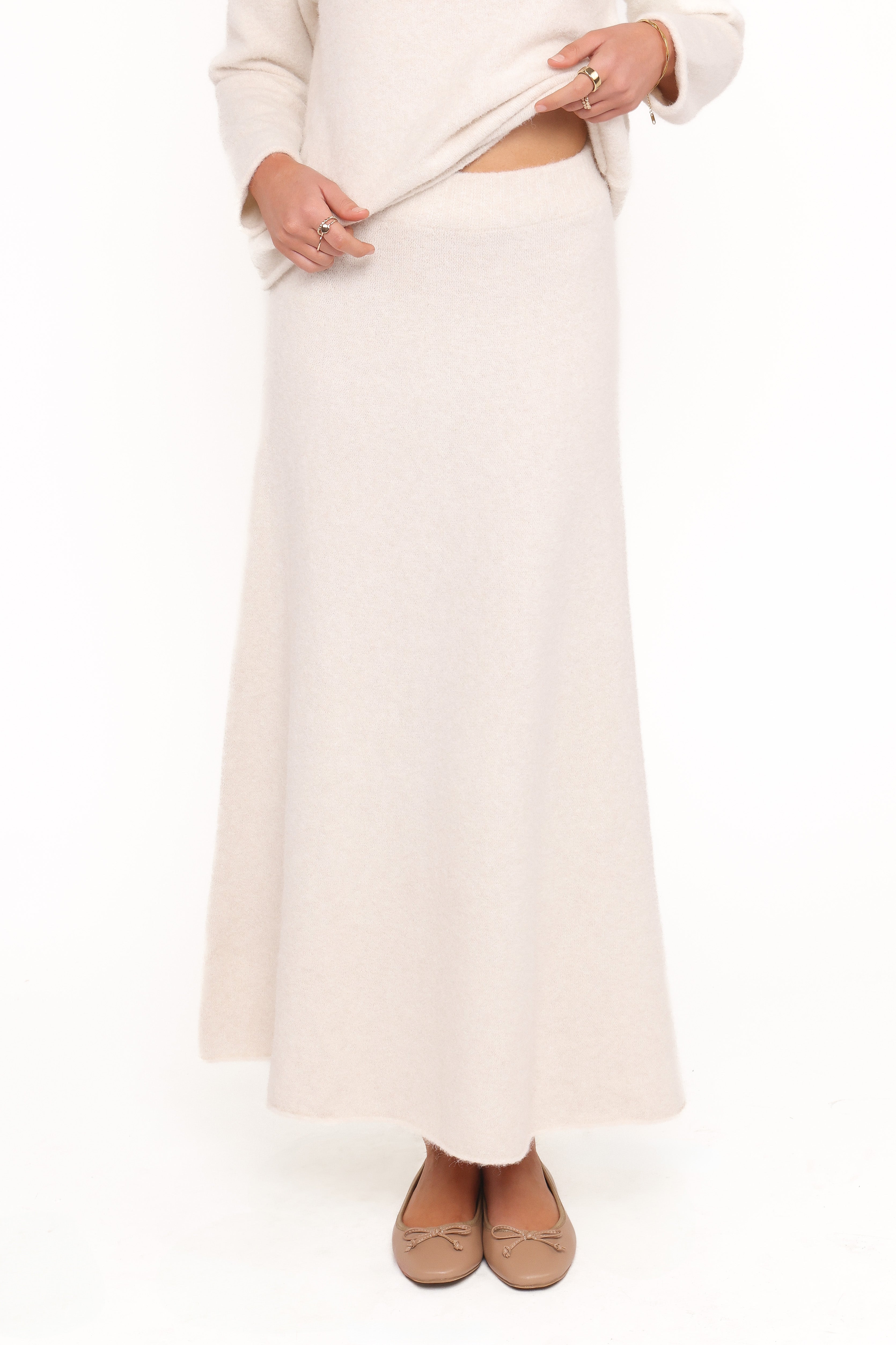Willis Knitted Skirt - Cream