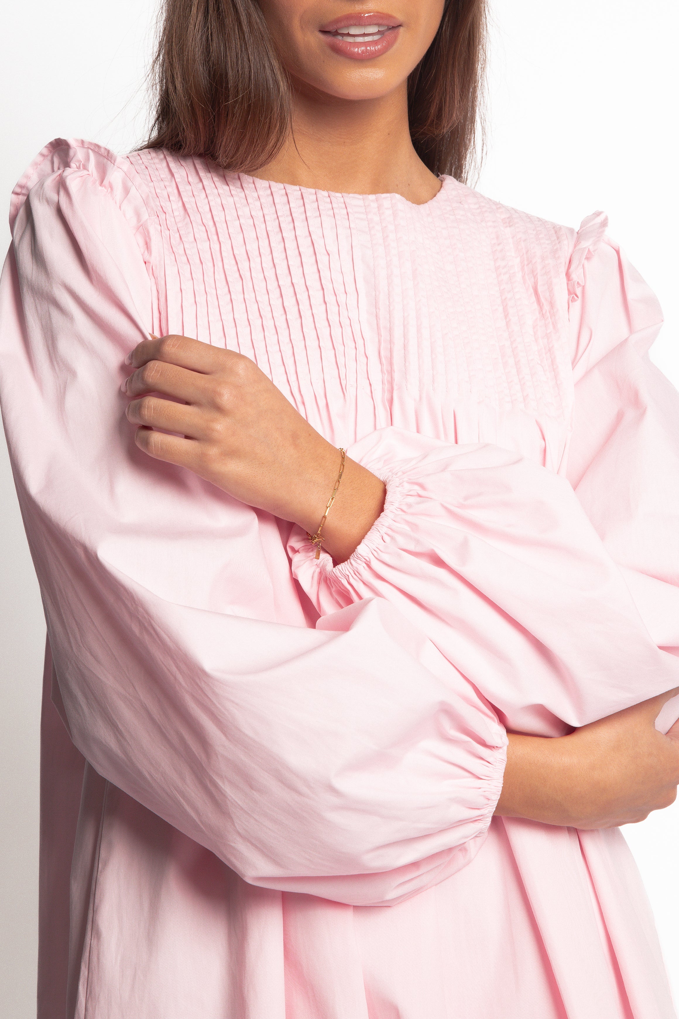 Wyatt Long Sleeve Mini Dress - Pink