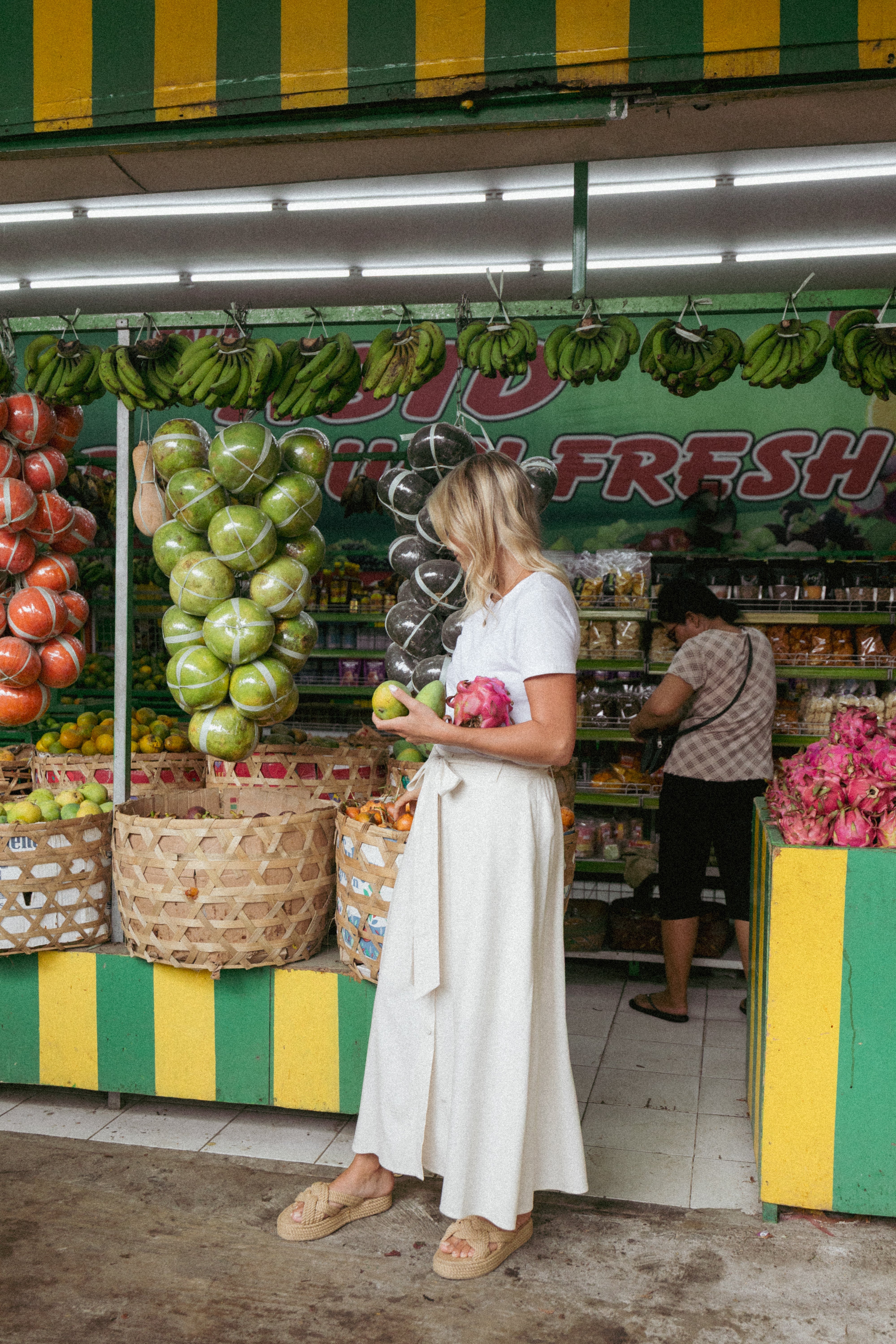 Xander Tie Waist Midi Skirt - Oatmeal