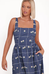 Yolande Midi Dress - Blue Floral