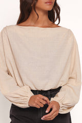 Zara Long Sleeve Top - Stone