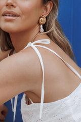 Esperanza Earrings - Gold/Pearl