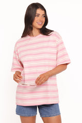 Zestora Tee - White Pink