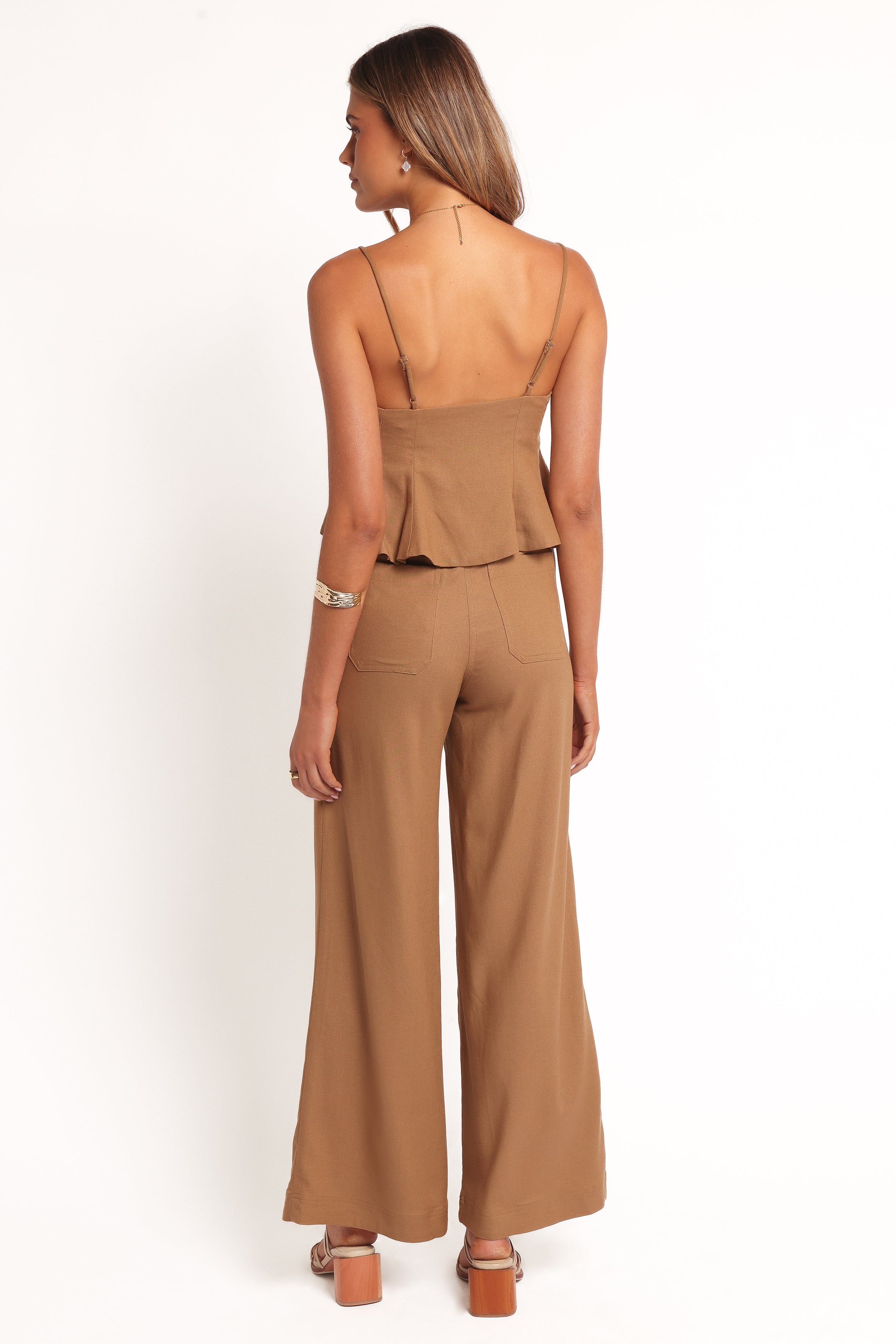 Zuva Tie Waist Pant - Golden Palm