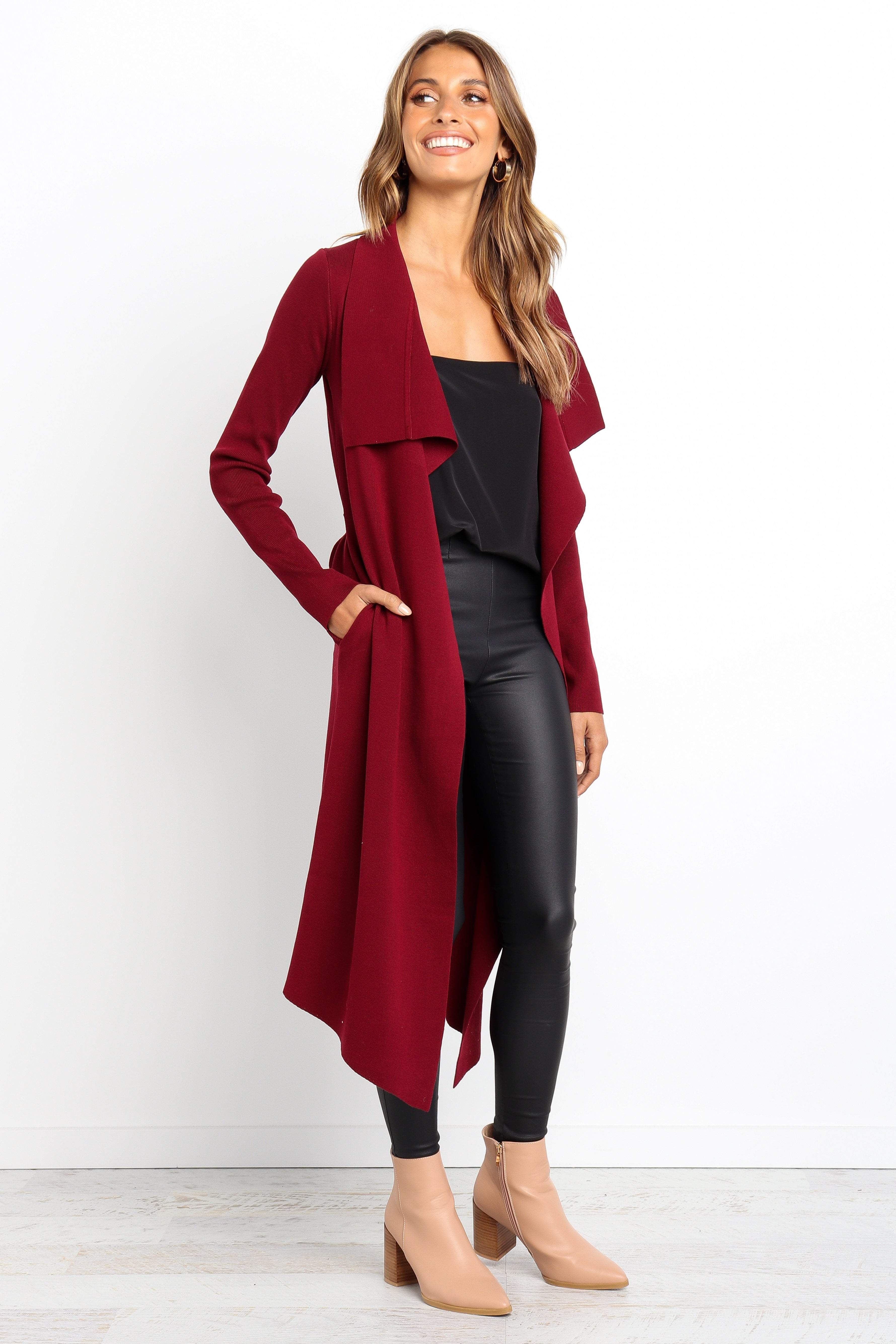 OUTERWEAR Audrina Cardigan - Berry