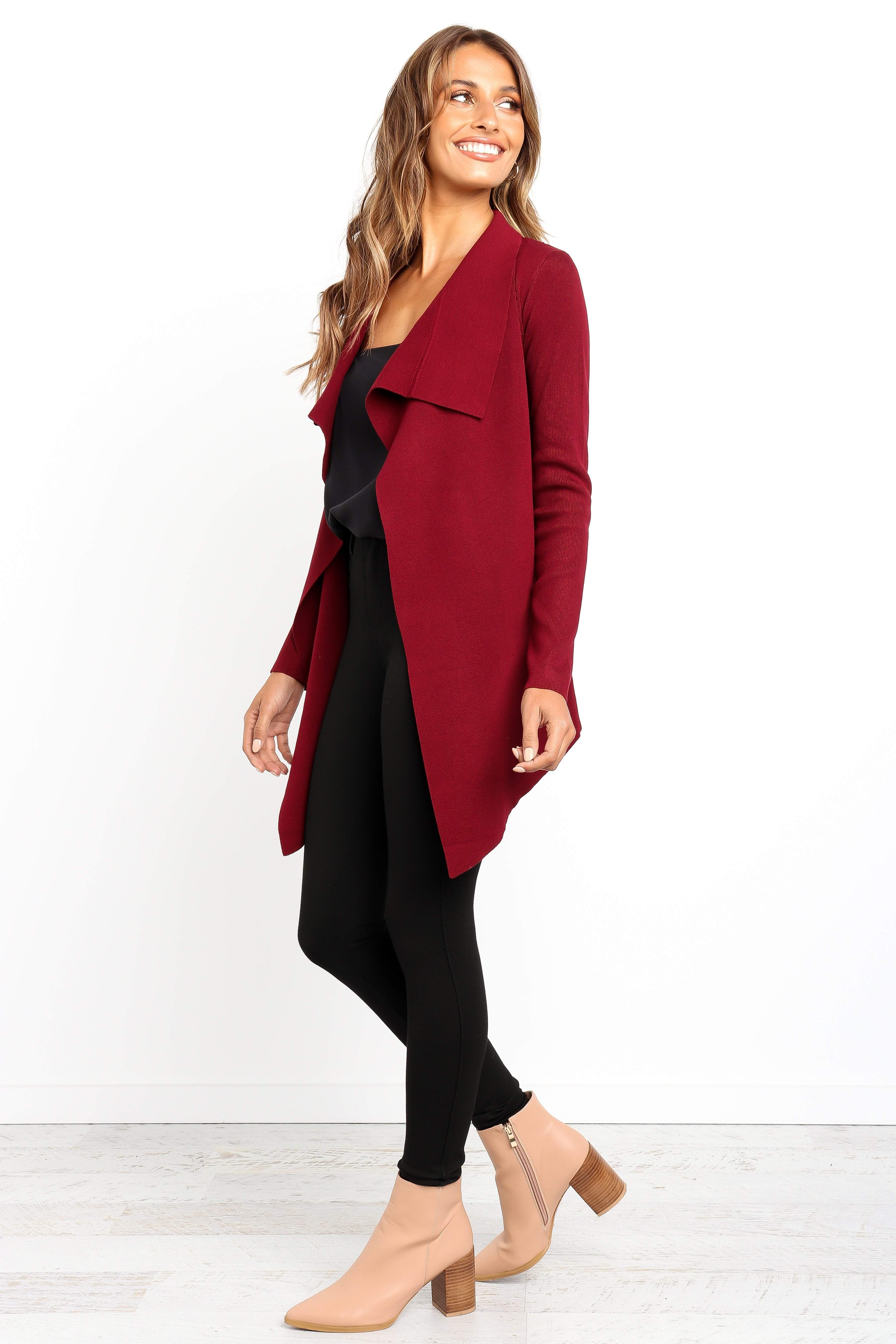 OUTERWEAR Zimmer Cardigan - Berry