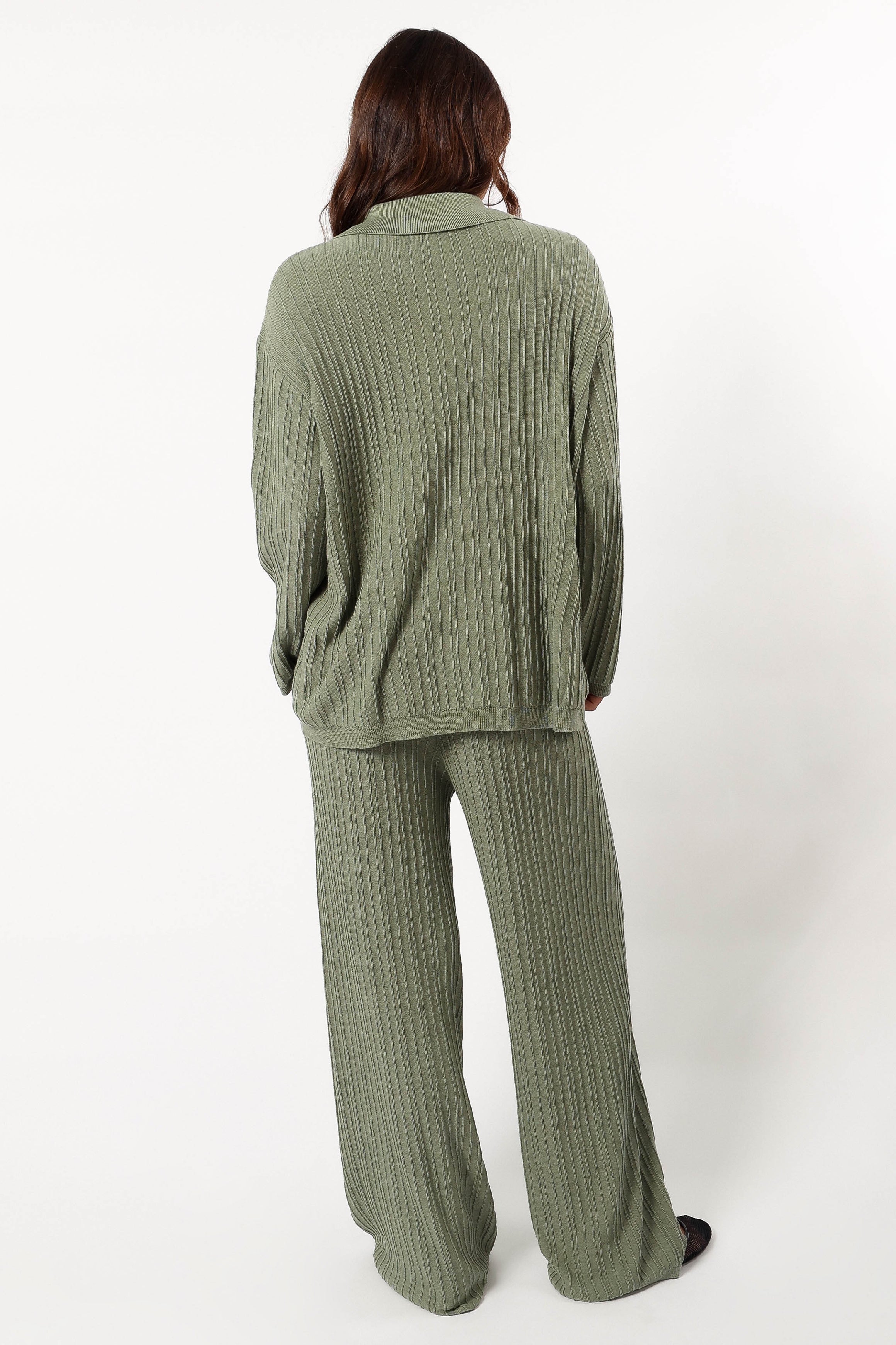 BOTTOMS @Sonole Cable Knit Pant - Khaki