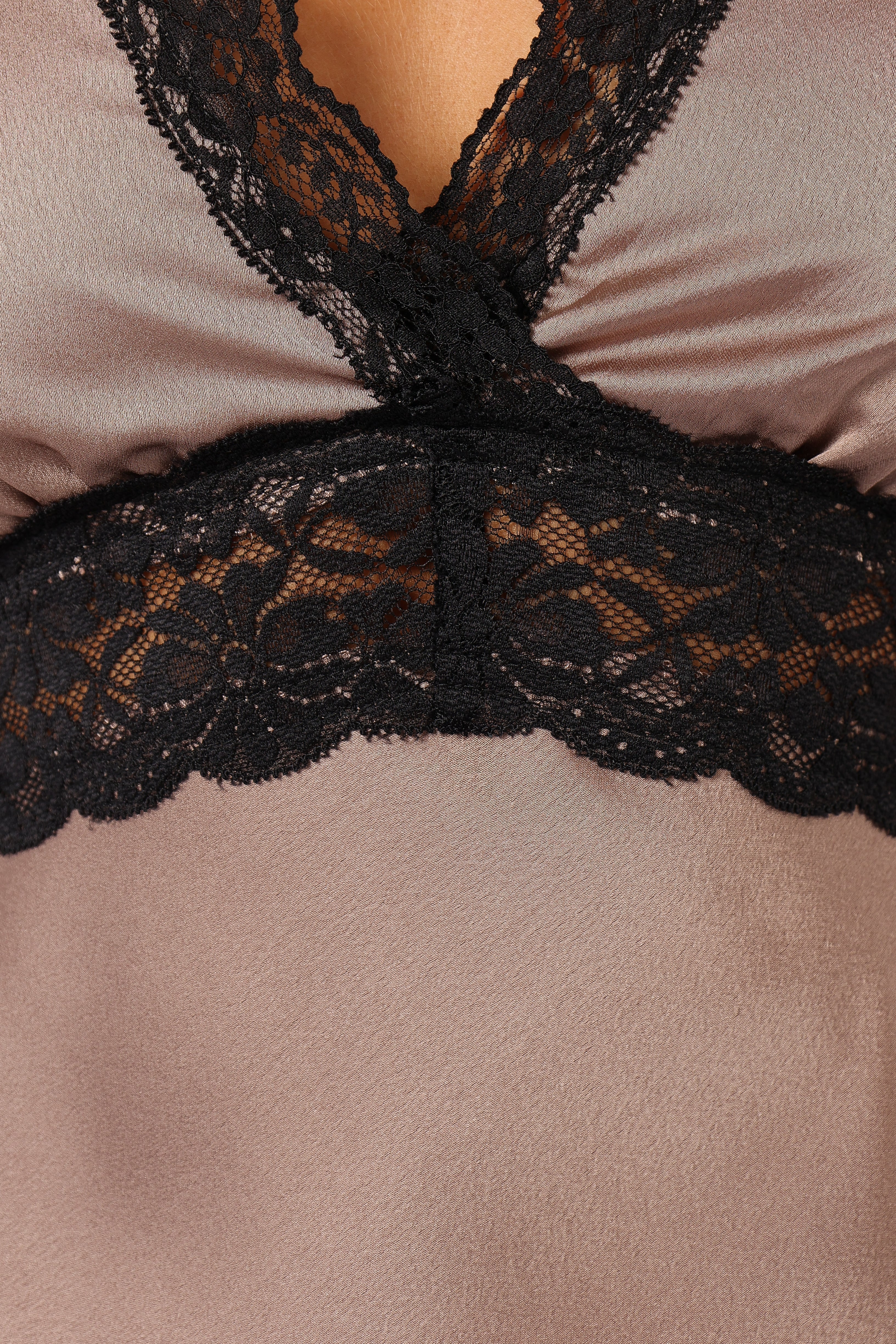 DRESSES @Brennan Maxi Slip Dress - Mocha