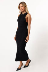 DRESSES @Liam Knit Midi Dress - Black