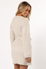 DRESSES @Lucca Mini Sweater Dress - Bone