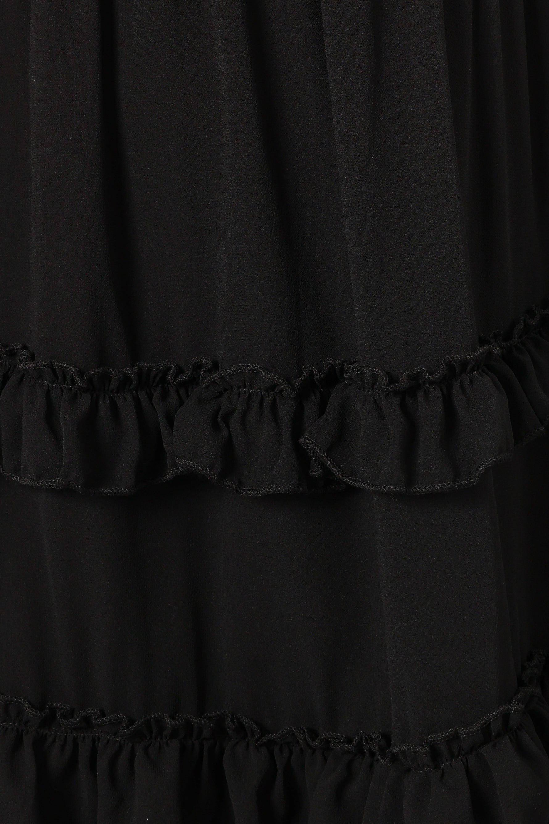 DRESSES @Marli Ruffle Midi Dress - Black