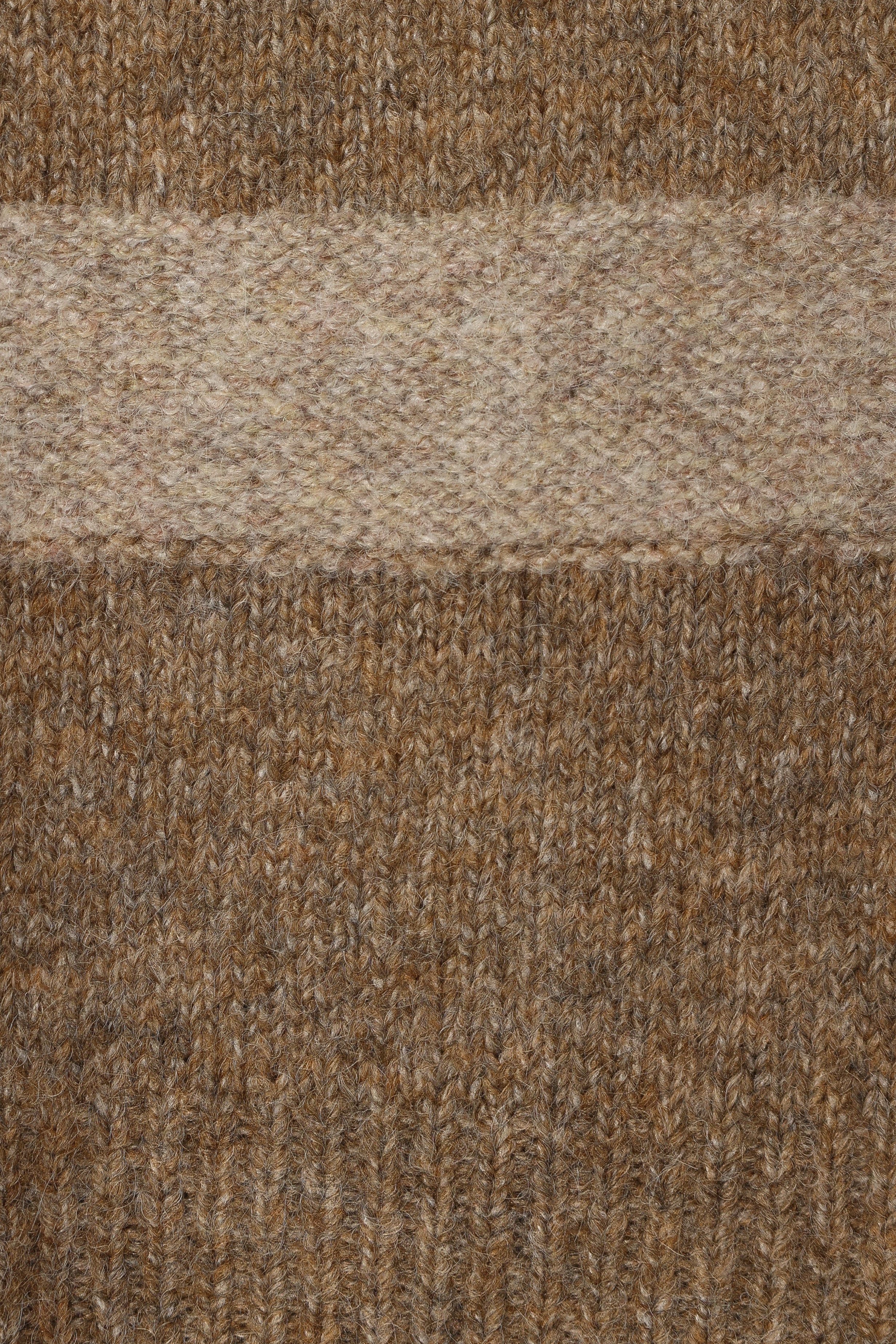 KNITWEAR @Esther Stripe Knit Sweater - Brown