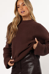 KNITWEAR @Katty Knit Sweater - Chocolate Brown (Hold for Winter Essentials)