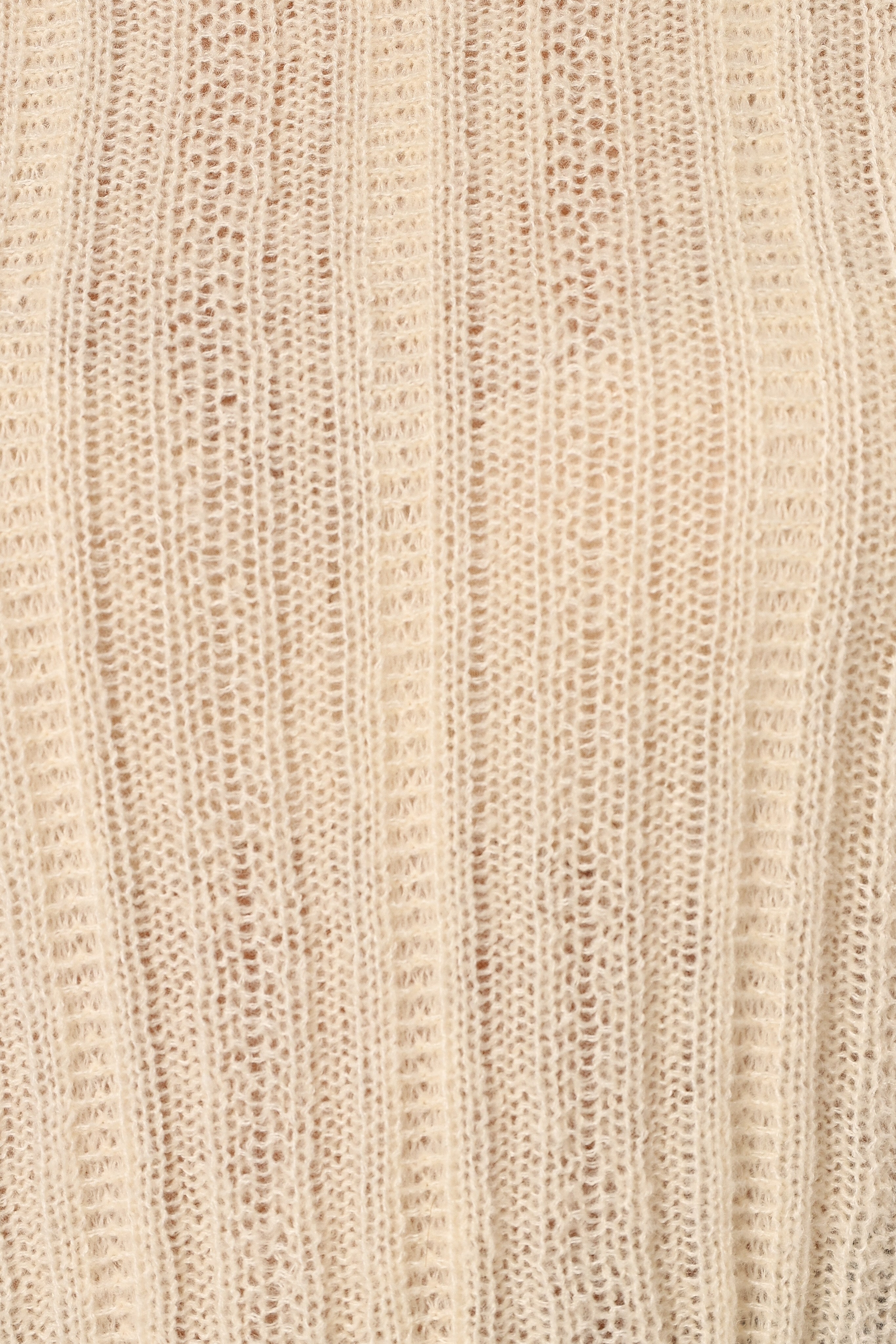 KNITWEAR @Wynford Scallop Edge Knit Sweater - Cream