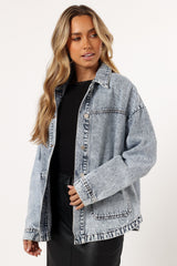 OUTERWEAR @Delana Denim Jacket - Denim