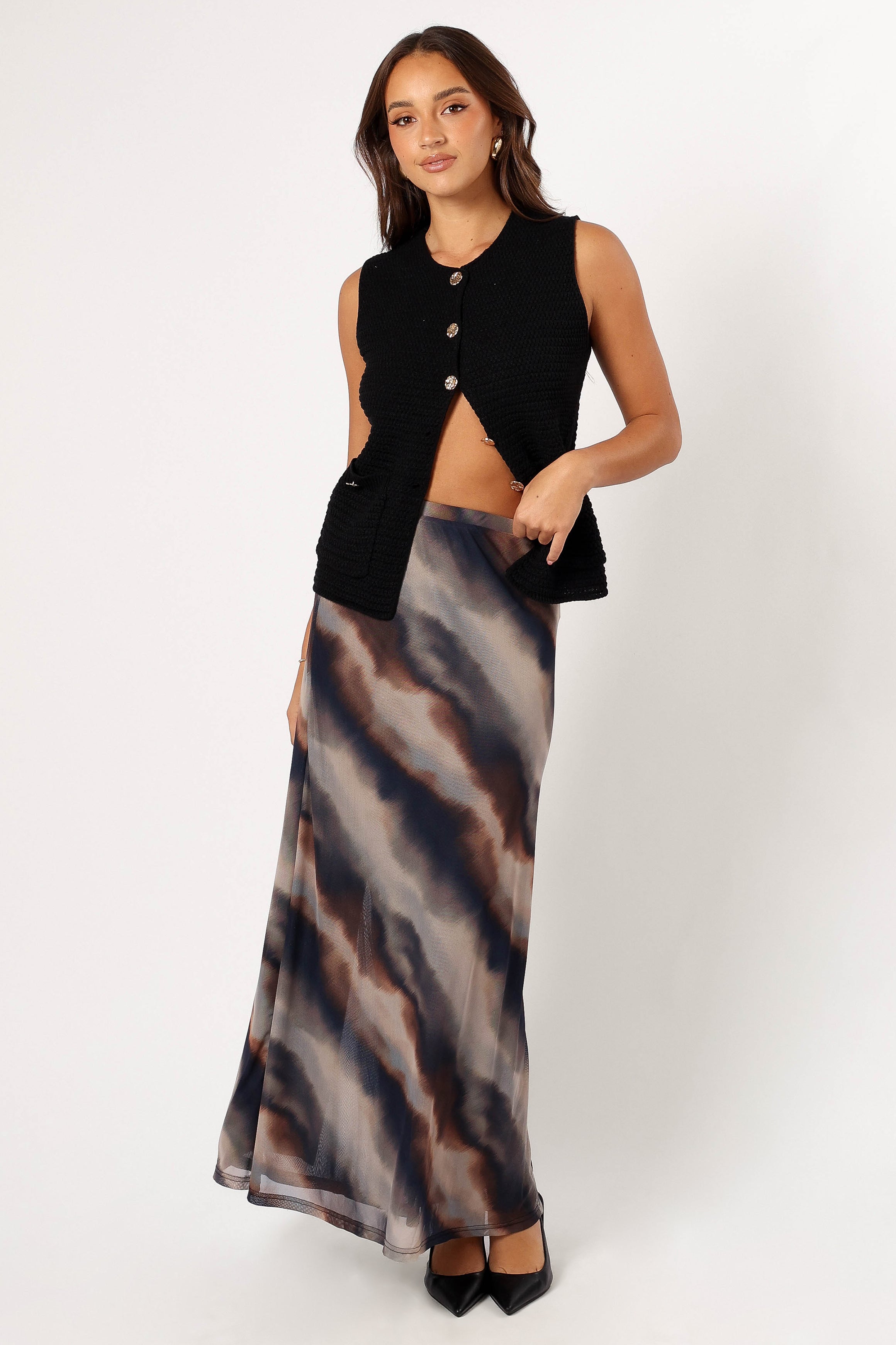 TOPS @Blair Knit Vest - Black