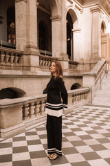 TOPS @Lowell Top - Black Off White (Hold for Winter Essentials)