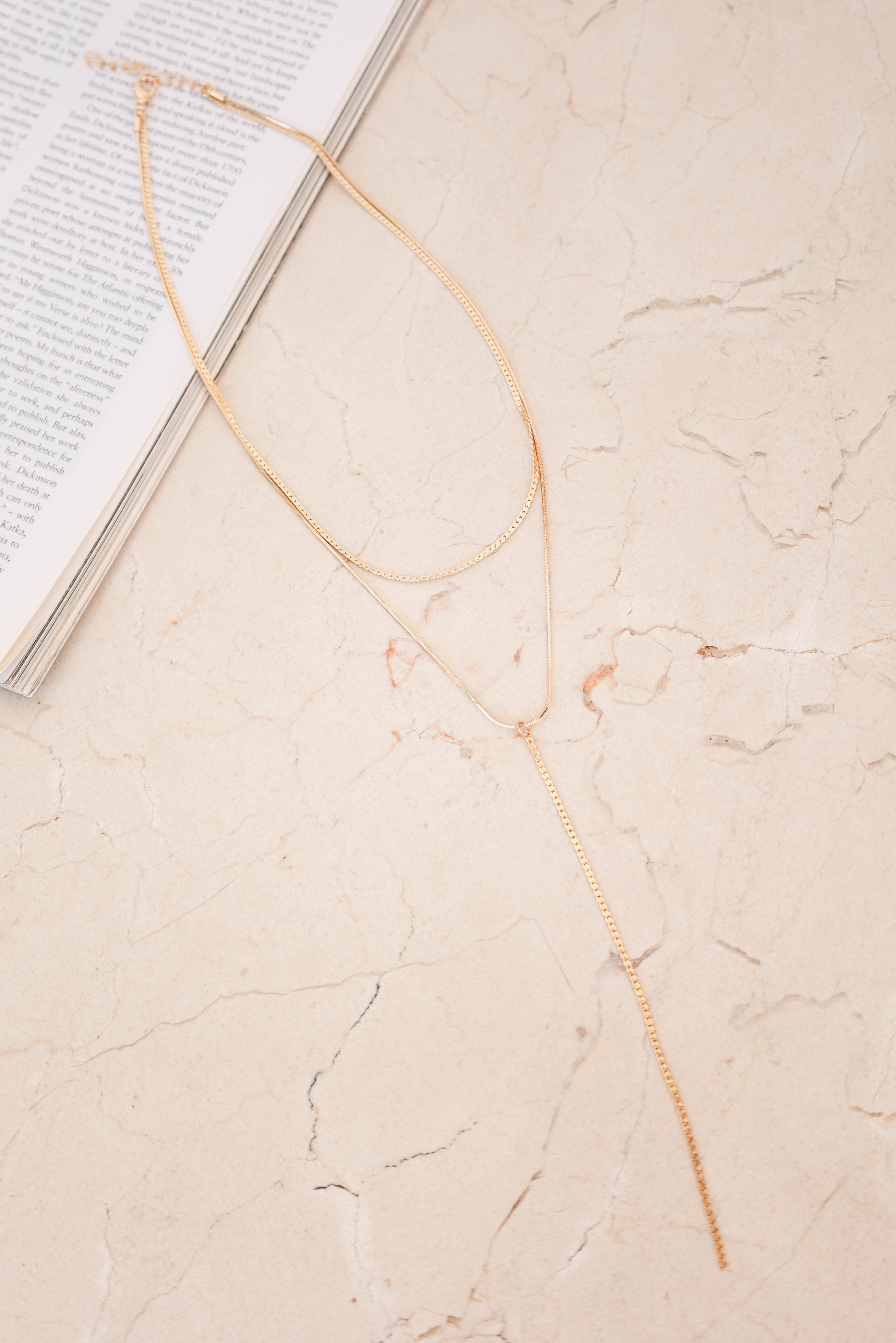 Petal and Pup USA ACCESSORIES Addison Layered Necklace - Gold One Size