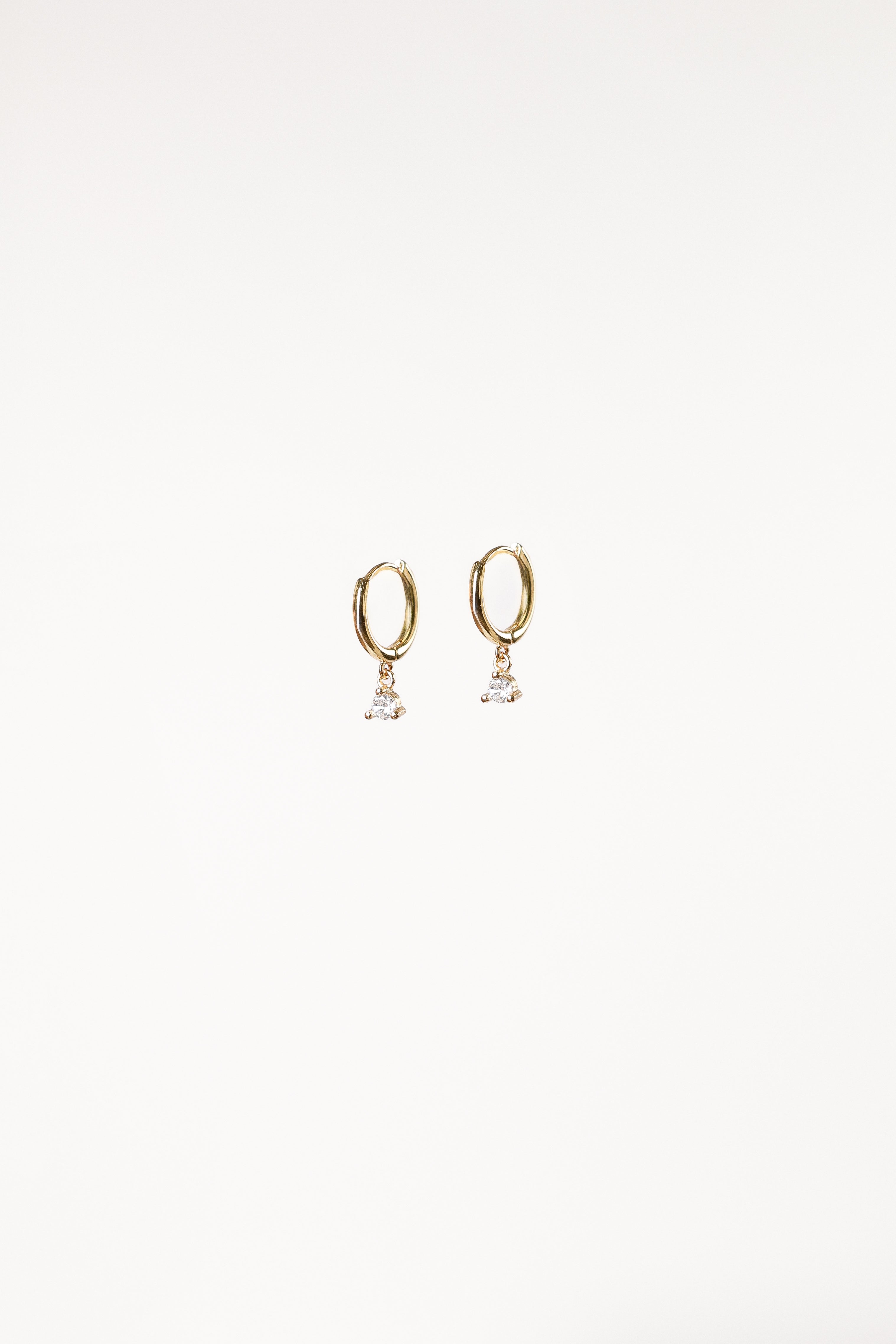 Petal and Pup USA ACCESSORIES Adley Hoop Rhinestone Earrings - Gold One Size