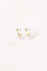 Petal and Pup USA ACCESSORIES Astrid Pear Earrings - Gold One Size