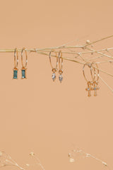 Petal and Pup USA ACCESSORIES Charlotte Drop Hoop Earrings 3 Pack - Multi One Size